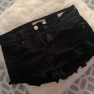 Pacsun black denim shorts